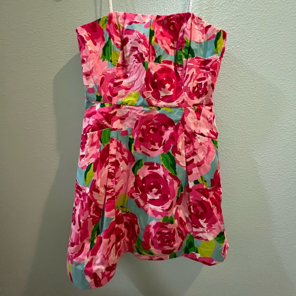 Lilly Pulitzer EUC Blossom Dress Hotty Pink First Impression Size 6